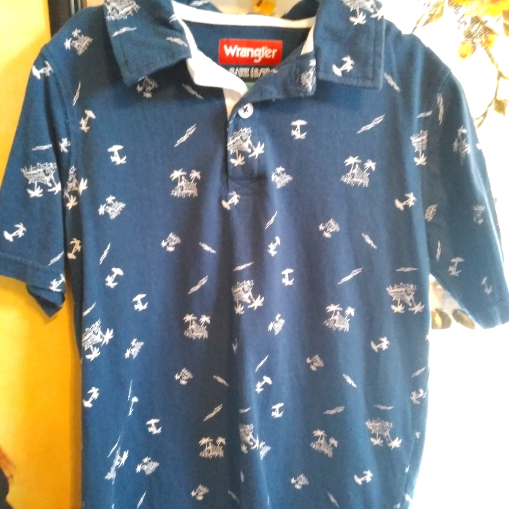 Wrangler Boy's Tropical print polo shirt